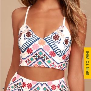 Lulus two piece set crop top